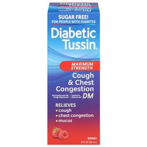 Diabetic Tussin DM Sugar Free Max Strength Berry Bottle 8oz/Bt