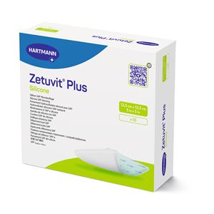 Zetuvit Plus Clls/Plmr Non-Border Dressing 5x5 Strl Sqr Slcn Adh Spr Abs