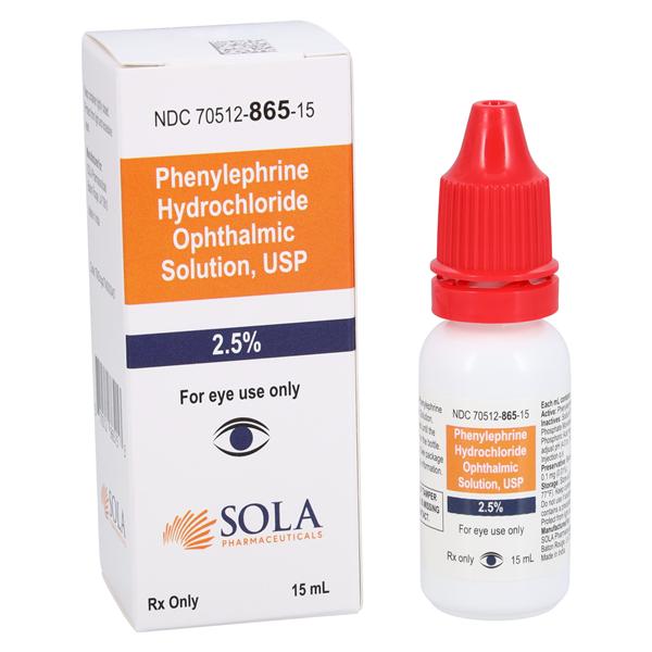 Phenylephrine HCl Ophthalmic Solution 2.5% Bottle 15mL Each