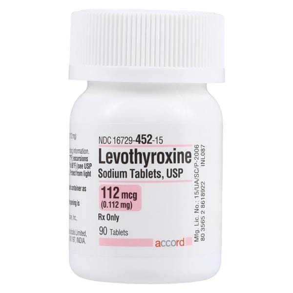 Levothyroxine Sodium Tablets 0.112mg Bottle Each
