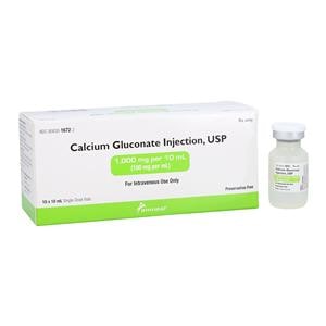 Calcium Gluconate Injection 100mg/mL SDV 10mL 10/Package