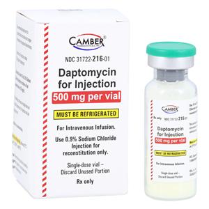 Daptomycin Injection 500mg/vl SDV 10mL Each