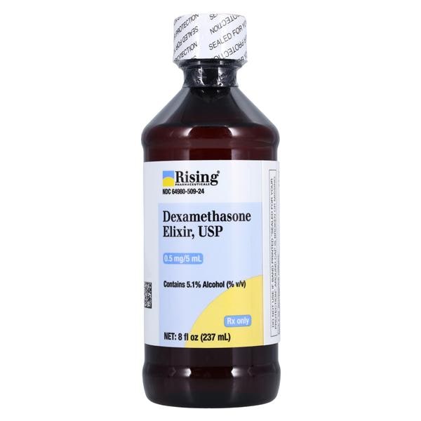 Dexamethasone Oral Elixir 0.5mg/5mL Raspberry Bottle 240mL Each