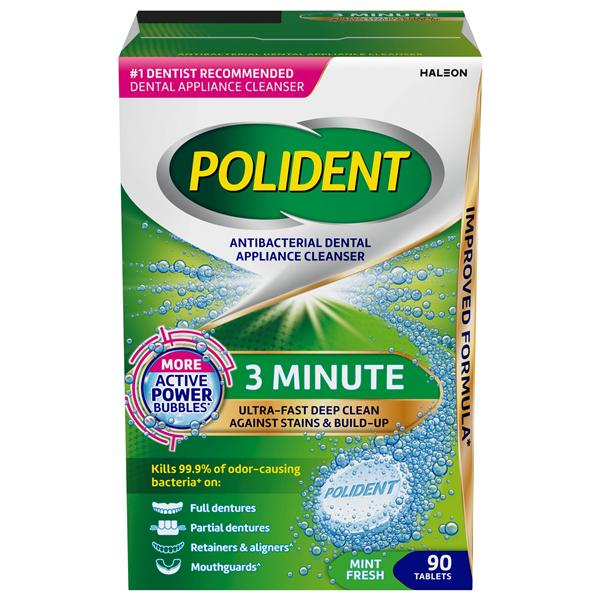 Polident Denture Cleanser 90/Bx