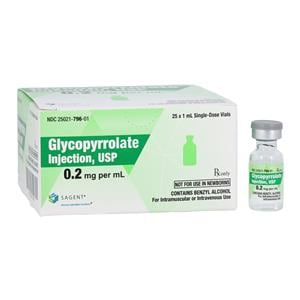 Glycopyrrolate Injection 0.2mg/mL SDV 1mL 25/Package