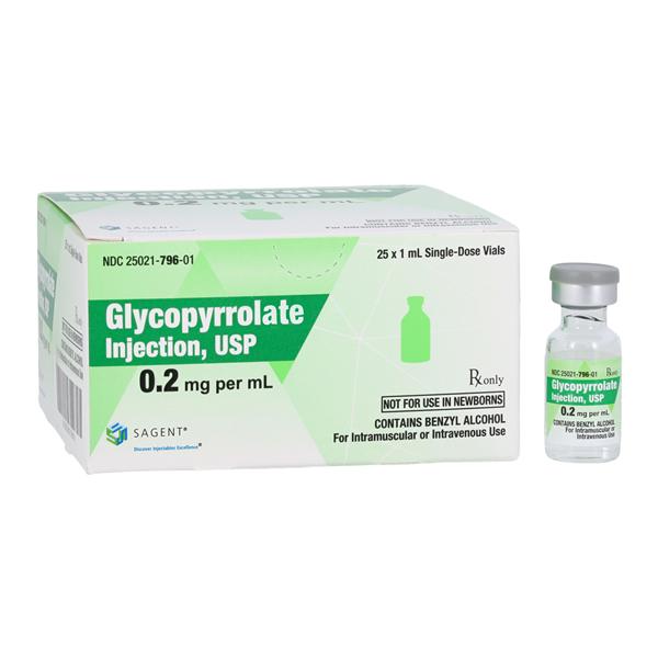 Glycopyrrolate Injection 0.2mg/mL SDV 1mL 25/Package