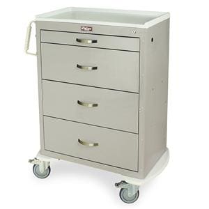 M-Series Isolation Cart 5" Tente Casters 4 Drawers (2) Key Lock