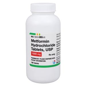Metformin HCl Tablets 1000mg Bottle 100/Bottle Each