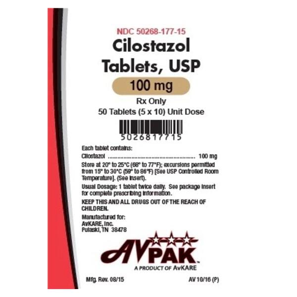 Cilostazol Tablets 100mg Blister Pack 5x10UD Each