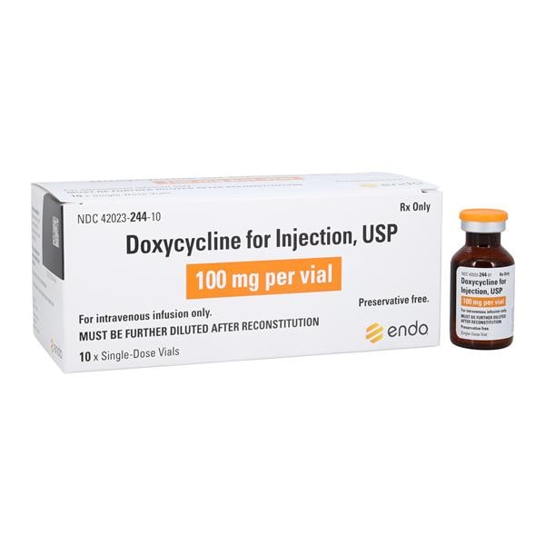 Doxycycline Hyclate Injection 100mg/vl Powder SDV 10/Package
