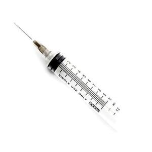 Hypodermic Needle/Syringe 22gx1" 10cc Black Non-Safety No Dead Space 100/Bx