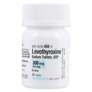 Levothyroxine Sodium Tablets 300mcg Bottle 90/Bottle Each