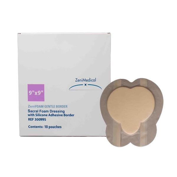 ZeniFOAM GENTLE BORDER PU Fm Border Dressing 9x9 Strl Scrl NAdh Slcn Adh Tn Abs