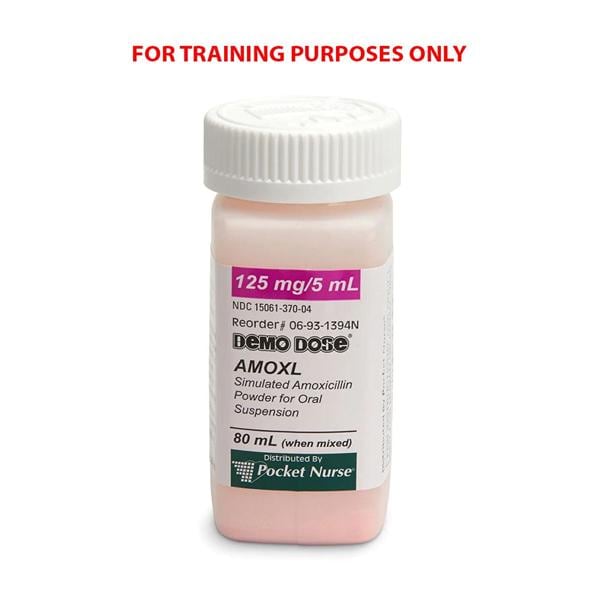Demo Dose Amoxl for Oral Suspension Training Simulated Medication Ea