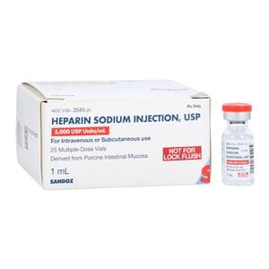 Heparin Sodium Injection 5000u/mL MDV 1mL 25/Package