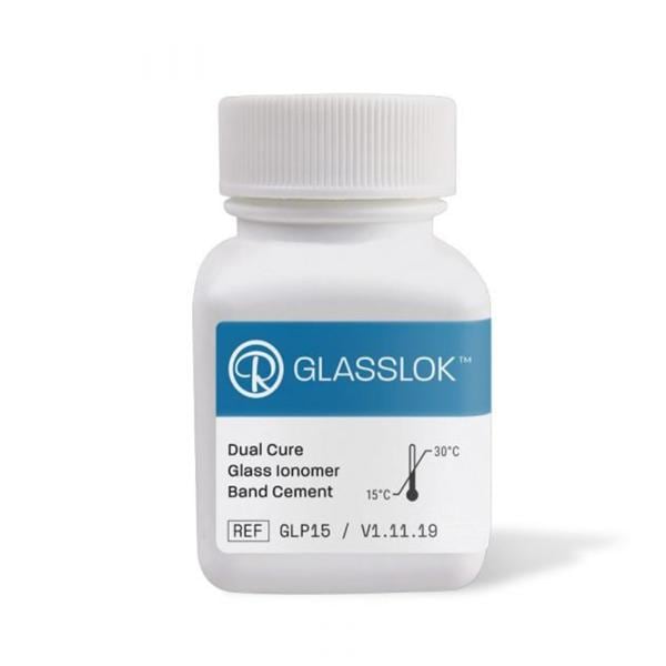 Glass Lok Powder Band Cement 15 Gm Glass Ionomer Light/Chemical Cure Ea