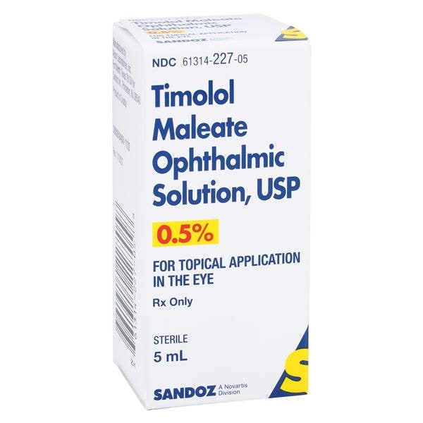 Timolol Maleate Ophthalmic Solution 0.50% Bottle 5mL Each