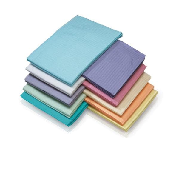 SafeBasics Patient Bib 3 Ply Tissue / Poly 13 in x 18 in White Disposable 500/CA