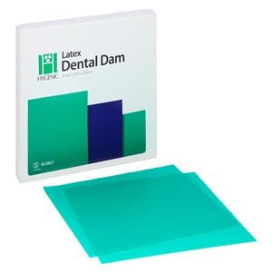 Latex Dental Dam 6 in x 6 in Thin Gauge Green 36/Bx