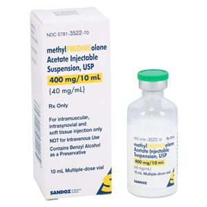 Methylprednisolone Acetate Injection 40mg/mL MDV 10mL Each