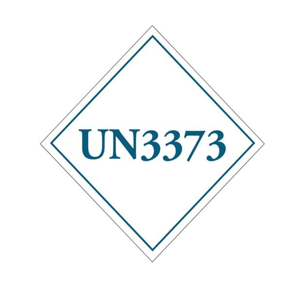Transport Label UN3373 Blue/ White 2.25x2.25" 250/Pk