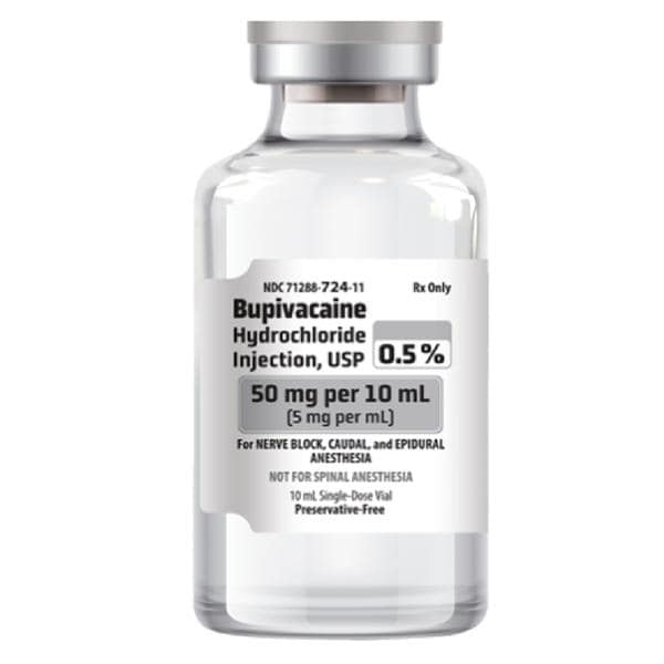 Bupivacaine HCl Injection 0.5% SDV 10mL Each