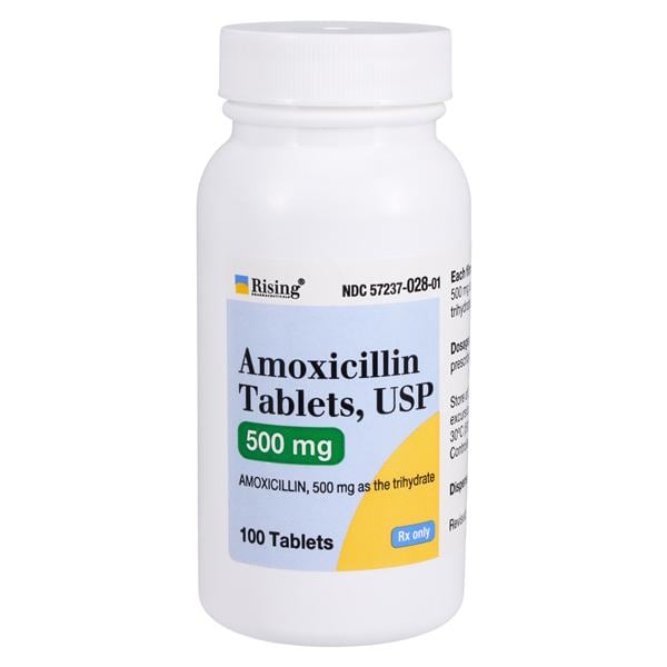Amoxicillin Tablets 500mg Bottle 100/Bottle Each