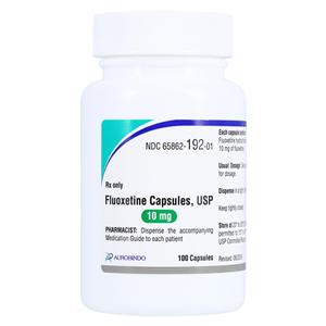 Fluoxetine HCl Capsules 10mg Bottle 100/Bottle Each