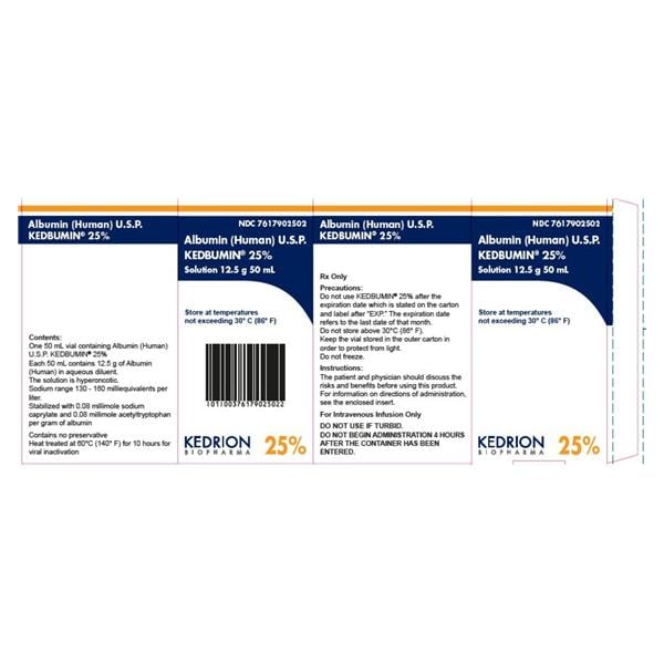 Kedbumin Injection 25% Vial 50mL Each