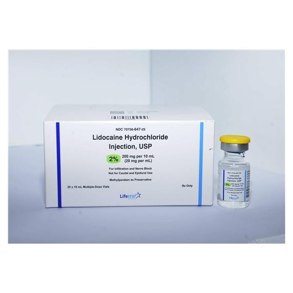Lidocaine HCl Injection 2% MDV 10mL 25/Package