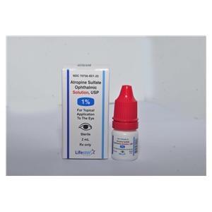 Atropine Sulfate Ophthalmic Solution 1% Bottle 2mL Each