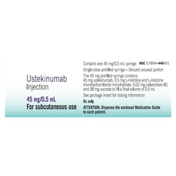 Ustekinumab Injection 45mg Prefilled Syringe 0.5mL Each