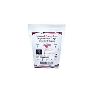 Massad Disposable Edentulous Impression Trays 1 Small Upper Standard Pack 6/Pk