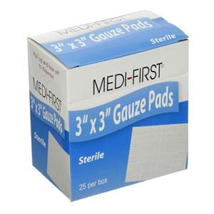 Medi-First Cotton Gauze Pad 3x3" Sterile
