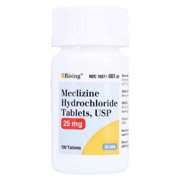 Meclizine HCl Tablets 25mg Bottle 100/Bottle Each