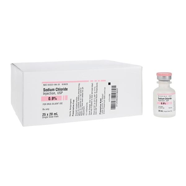 Sodium Chloride Injection 0.90% Preservative Free SDV 20mL 25/Package