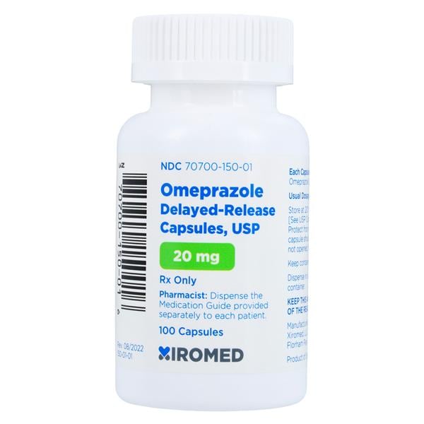 Omeprazole Delayed-Release Capsules 20mg Bottle 100/Bt Each