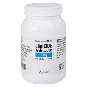Glipizide Tablets 5mg Bottle 500/Bottle Each