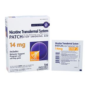Nicotine TD Step 2 Transdermal Patch 14mg 14/Pk