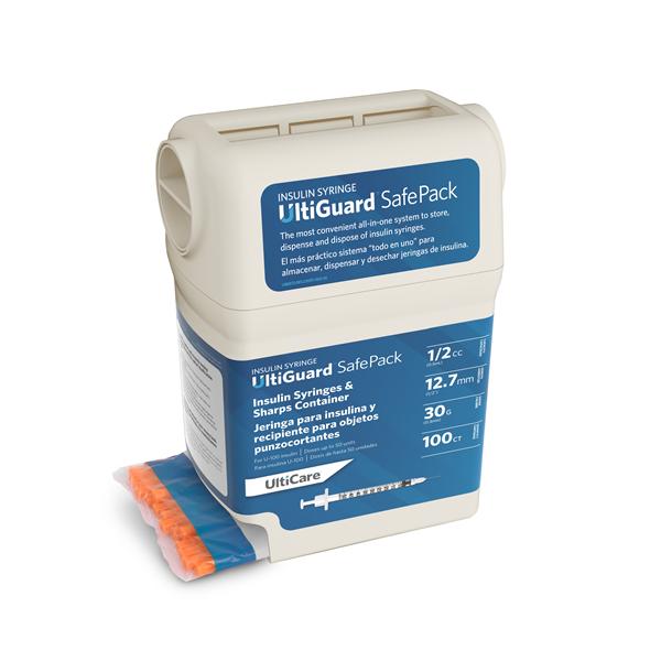 UltiGuard Insulin Syringe/Needle 30gx1/2" 0.5mL _ Low Dead Space 500/Ca