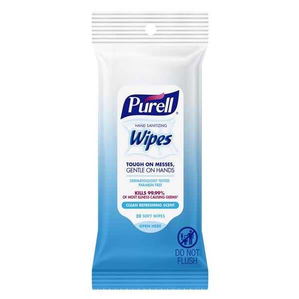 Purell Hand Sanitizer Wipes 20/Pk 12Pk/Carton Clean 12/Cr