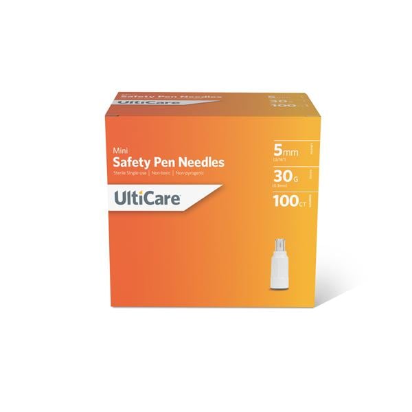 UltiCare Safety Pen Needle 30gx3/16" Safety Shield 1000/Ca