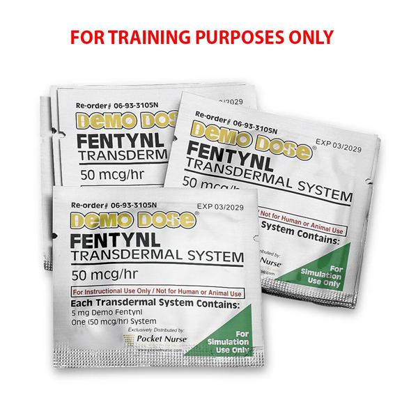 Demo Dose Fentanyl 50mcg/hr Transdermal Patch Simulated Medication Ea