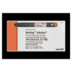 Merilog Injection 100U/mL Prefilled Pens 3mL 5/Package