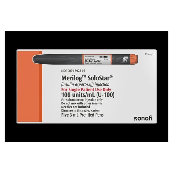 Merilog Injection 100U/mL Prefilled Pens 3mL 5/Package