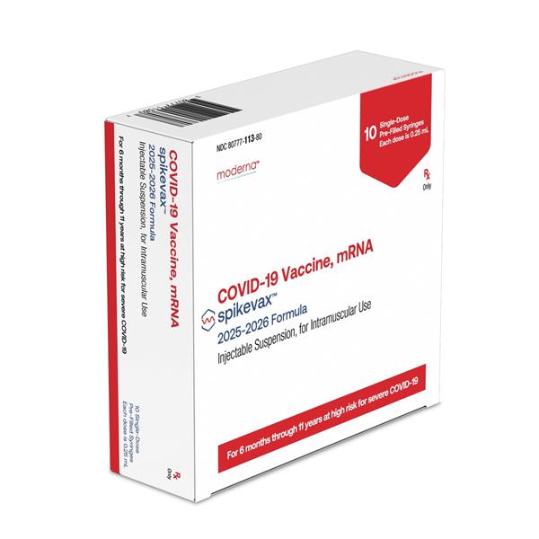 2025 Spikevax Covid 6 Months - 11 Years Prefilled Syringe 0.25mL 10/Bx 10/Bx