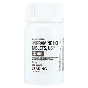 Imipramine HCl Tablets 25mg Bottle 100/Bottle Each