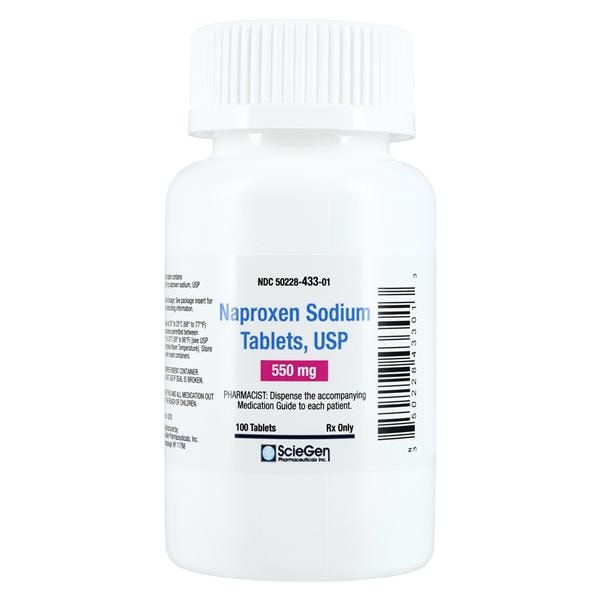 Naproxen Sodium Tablets 550mg Bottle 100/Bottle Each
