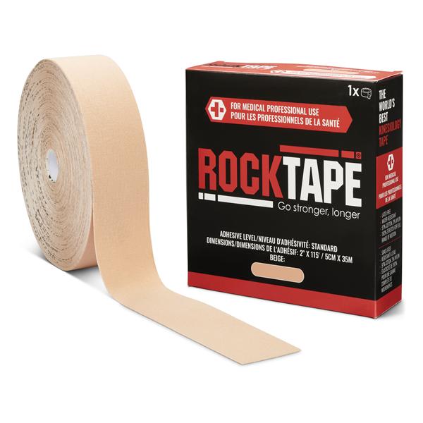 RockTape Kinesiology Tape 97% Cotton/3% Nylon 2"x115' Beige Non-Sterile EA