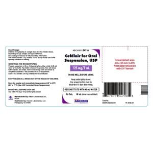 Cefdinir Oral Suspension 125mg/5mL Powder Bottle 60mL Each